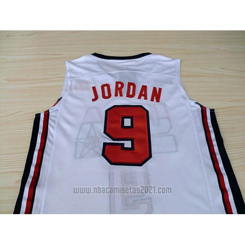 Camiseta USA 1992 Michael Jordan #9 Blanco